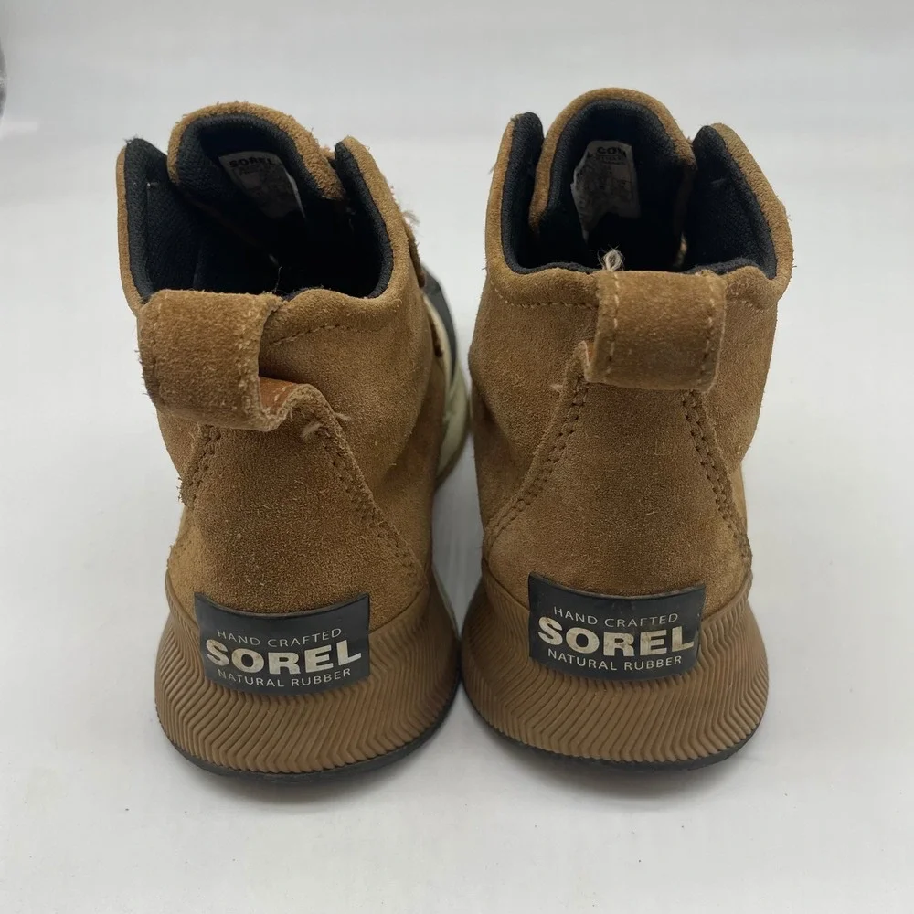 Sorel Kids Out N About Classic Waterproof Suede Duck Boots Tan Toddler Size 13
